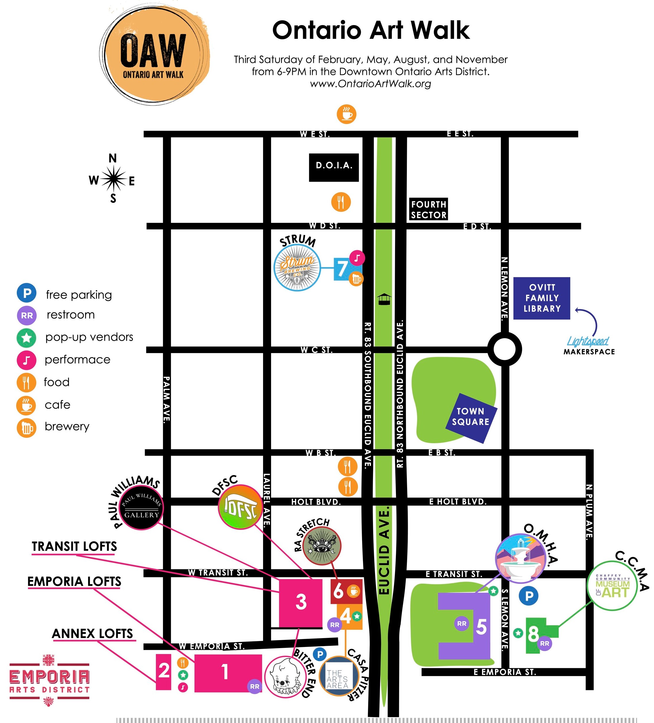 Ontario Art Walk - Map